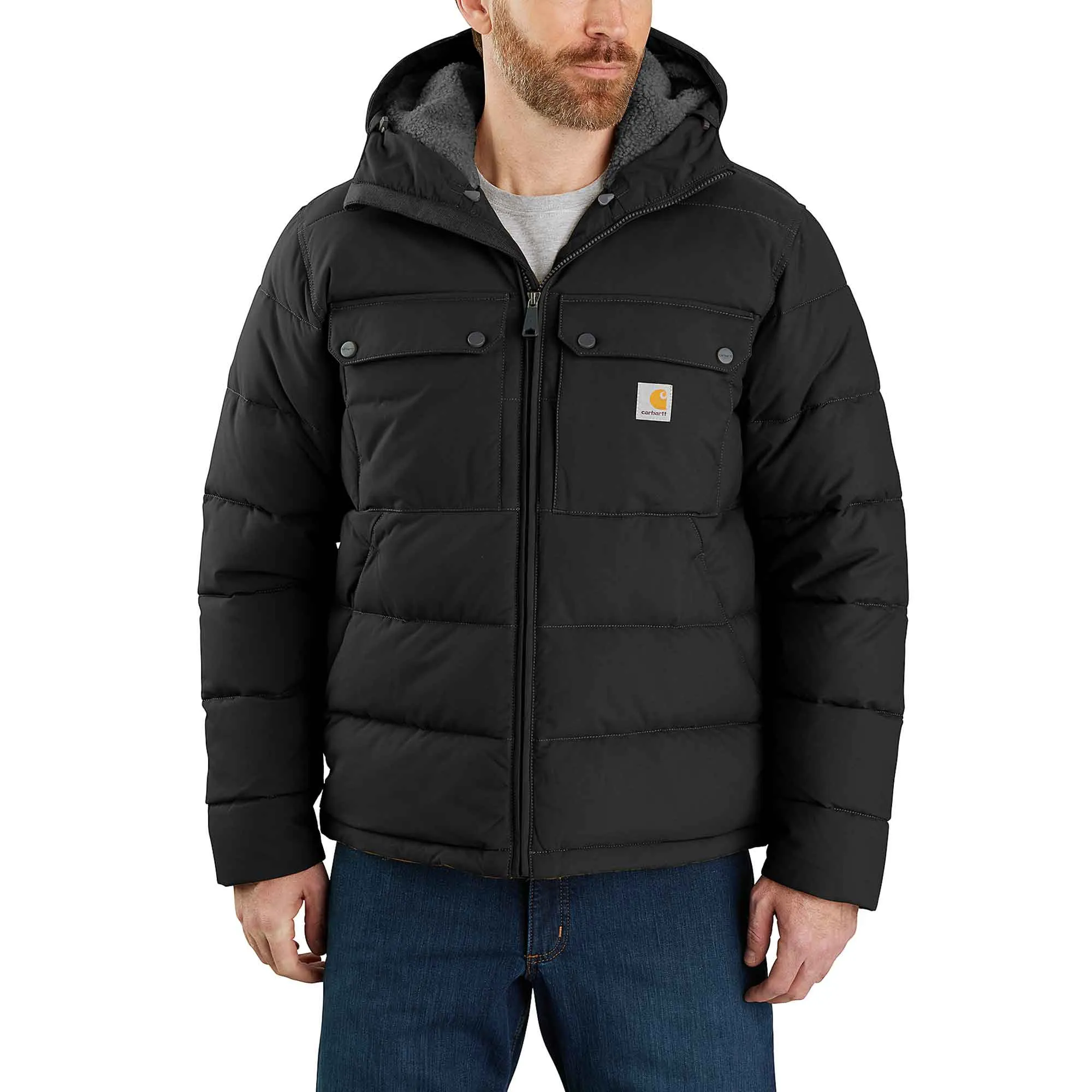 Carhartt 105474 Loose Fit Montana Insulated Winter Sherpa Lined Jacket Black Large