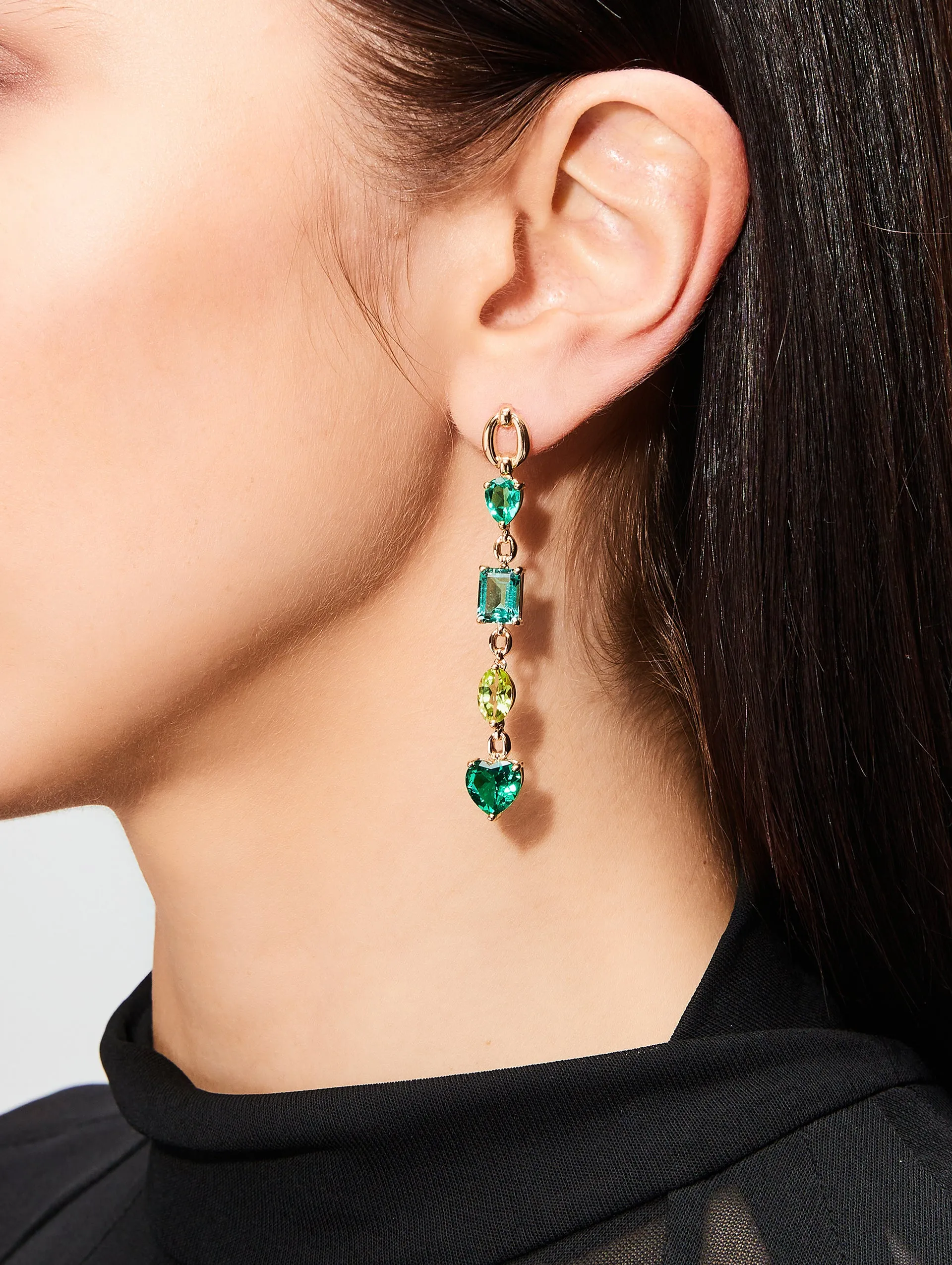 Catena Multi Stone Green Earrings