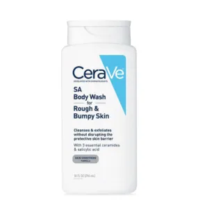 CeraVe Body Wash with Salicylic Acid Rough and Bumpy Skin, Allergy Tested, 10 Ounce