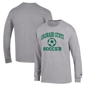 Champion Colorado State Rams Gray Soccer Icon Long Sleeve T-Shirt