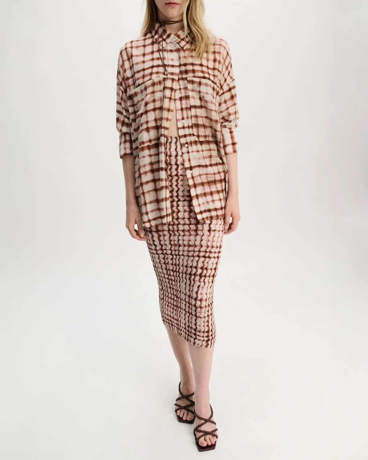 Checked Statement Skirt - Multi