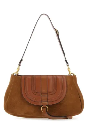 Chloe Brown Suede Marcie Clutch