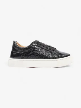 Christian Louboutin Vieira Croc-effect Sneakers Black Crocodile Leather EU 38.5 UK 5.5
