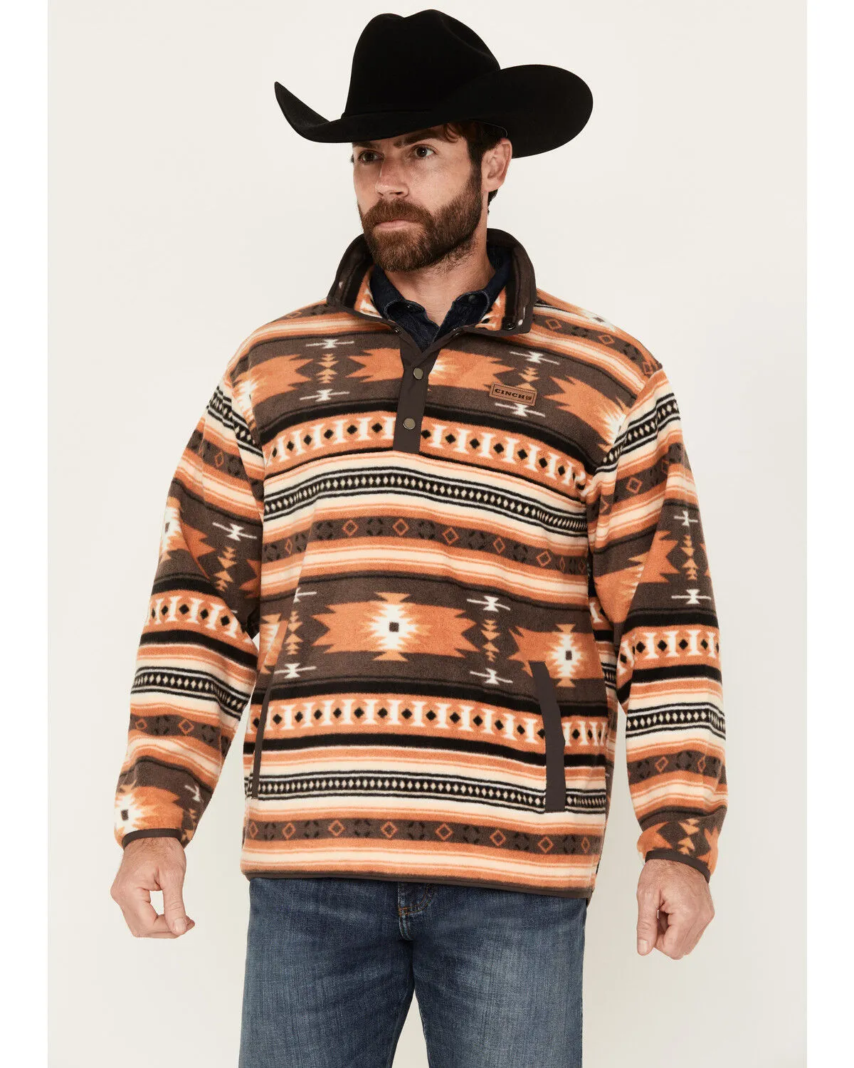 Cinch Men's Southwestern Print 1/4 Snap Pullover