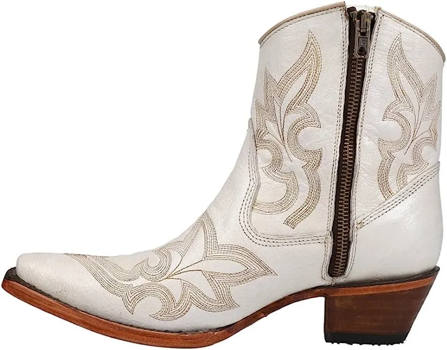 Circle G Women’s Pearl Embroidered Zipper Ankle Boot