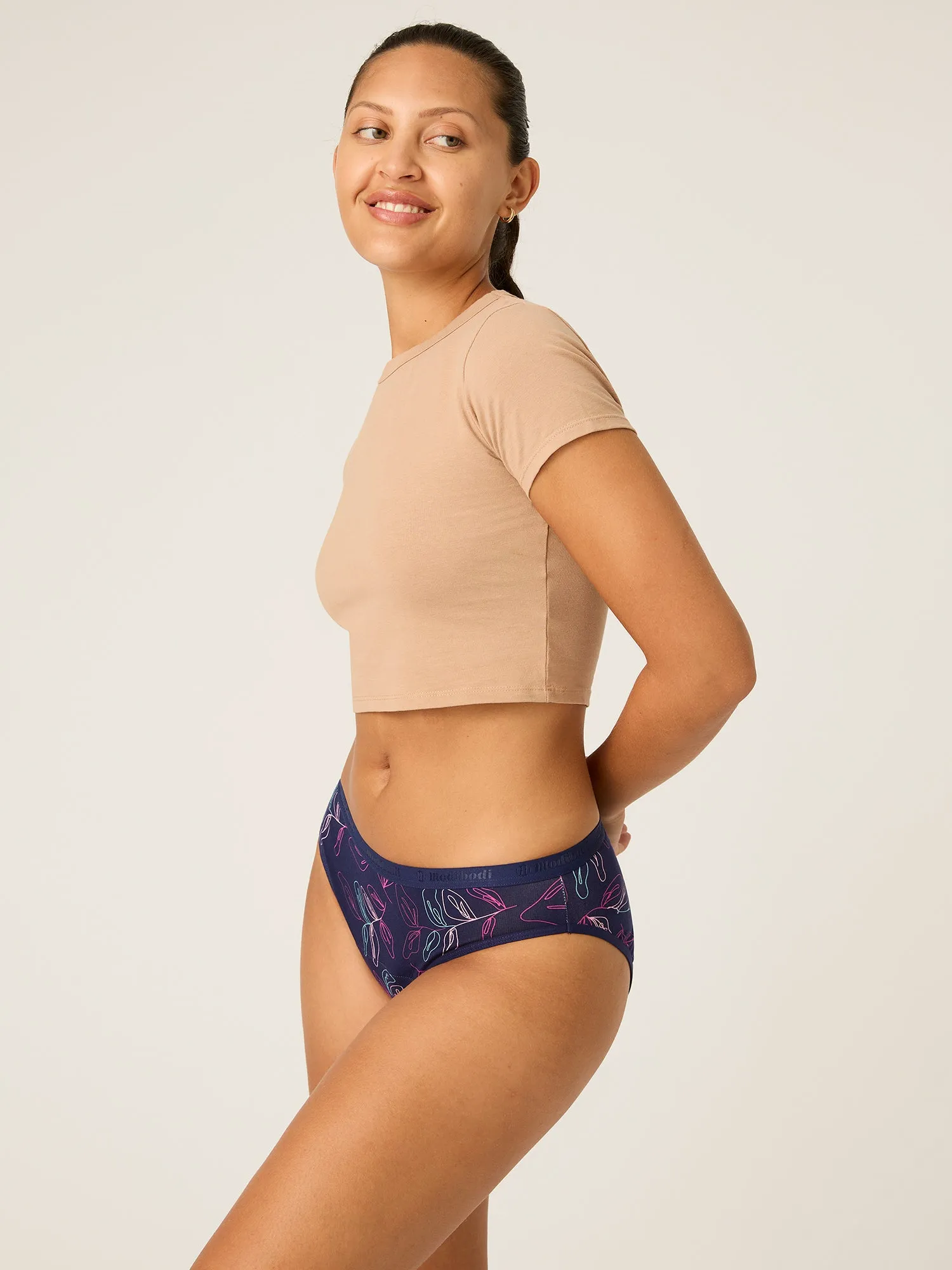 Classic Bikini Heavy-Overnight Passion Vine Navy