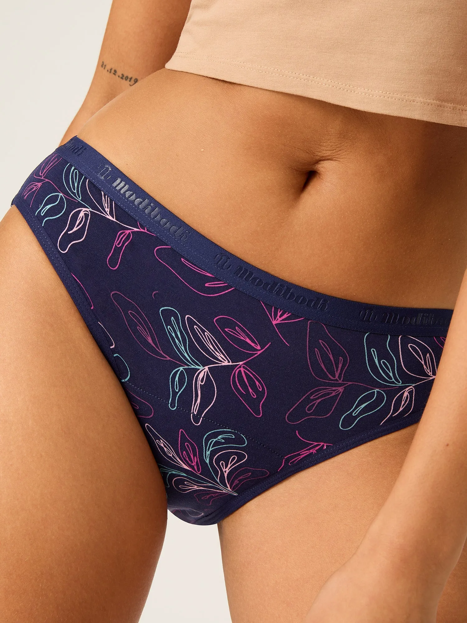 Classic Bikini Heavy-Overnight Passion Vine Navy