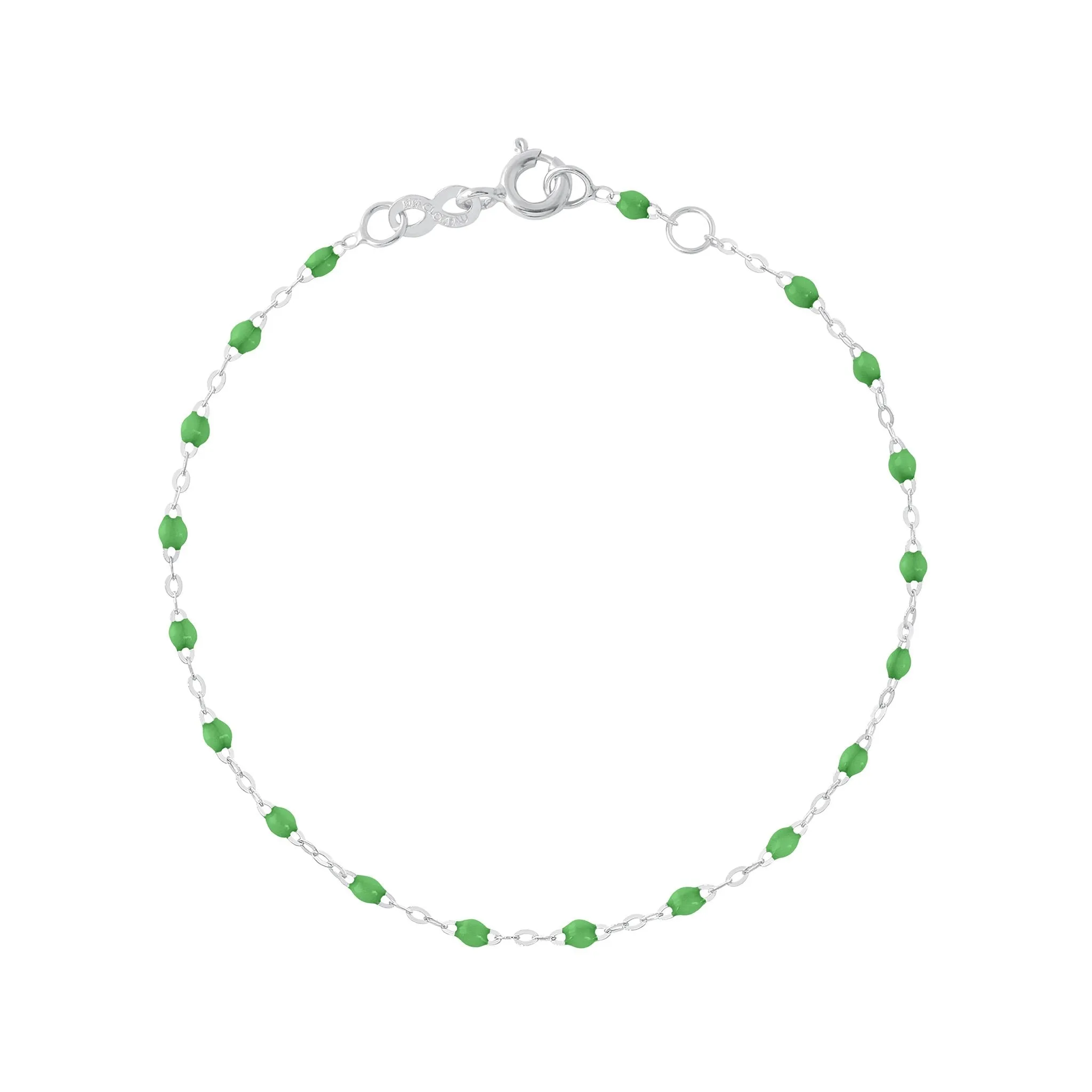 Classic Gigi Green bracelet, White Gold, 7.5