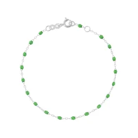 Classic Gigi Green bracelet, White Gold, 7.5