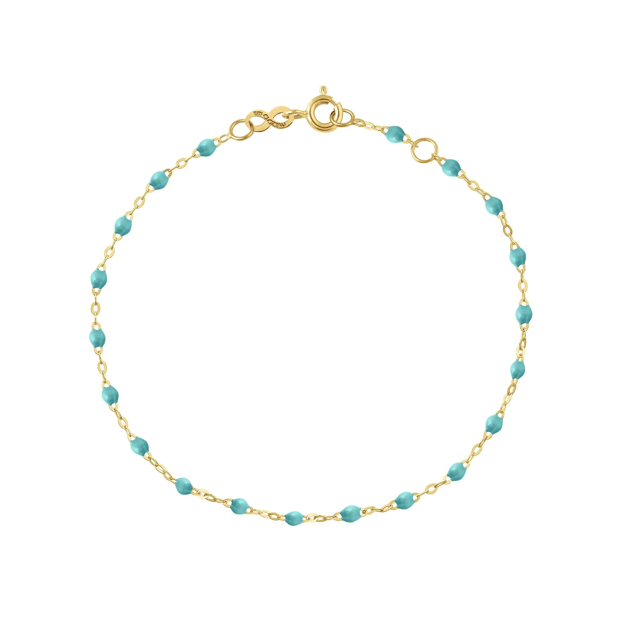 Classic Gigi Turquoise Green bracelet, Yellow Gold, 6.7