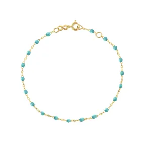 Classic Gigi Turquoise Green bracelet, Yellow Gold, 6.7