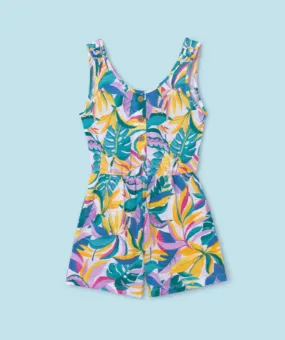 Cobalt Tropical Print Romper