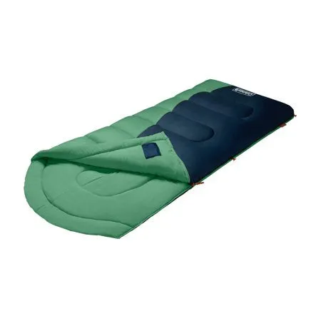 Coleman Montauk 40-Degree Cool Weather Semi-Rectangular Big and Tall Sleeping Bag Green