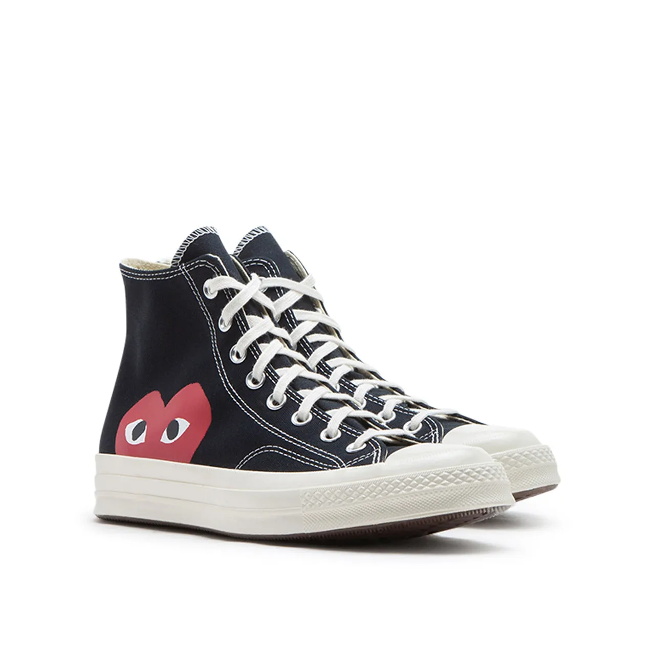 comme des garçons play x converse big heart  chuck taylor all star 70 high (black)