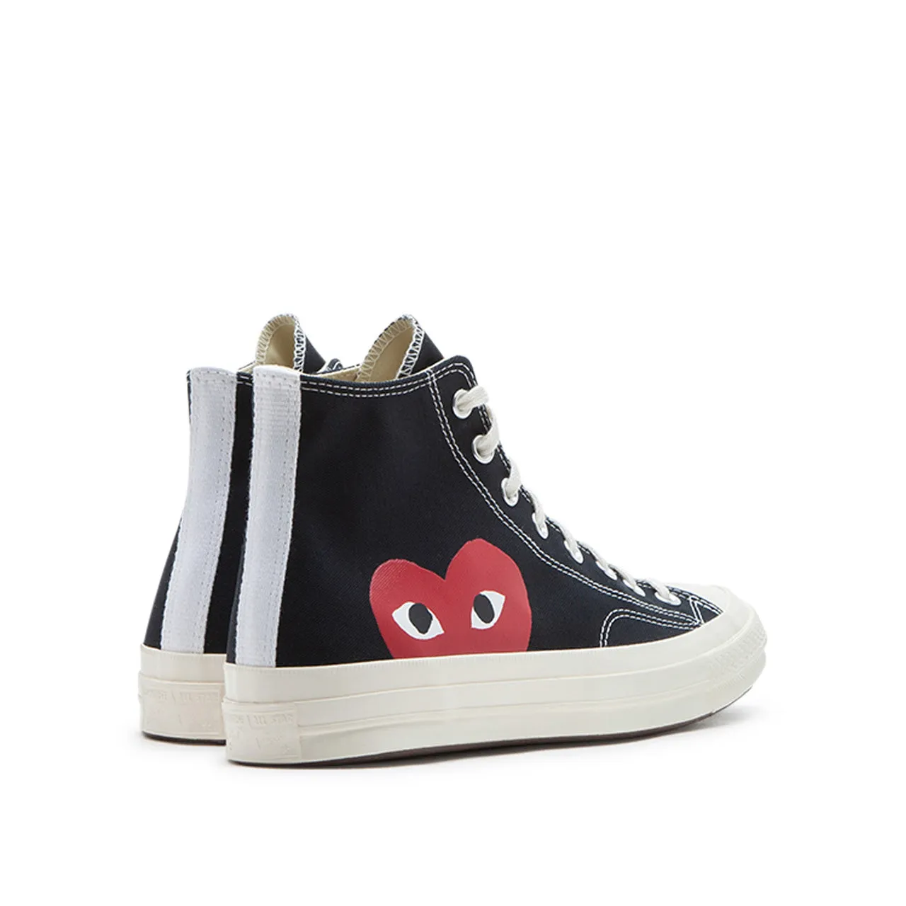 comme des garçons play x converse big heart  chuck taylor all star 70 high (black)