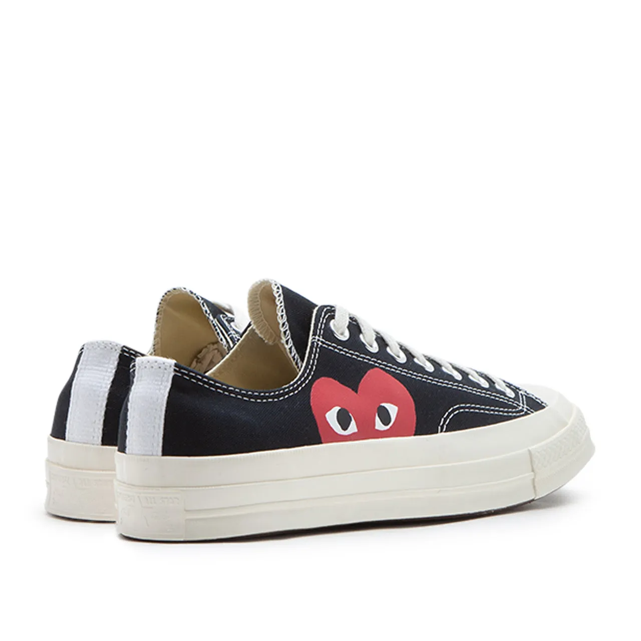 comme des garçons play x converse big heart chuck taylor all star 70 low (black)