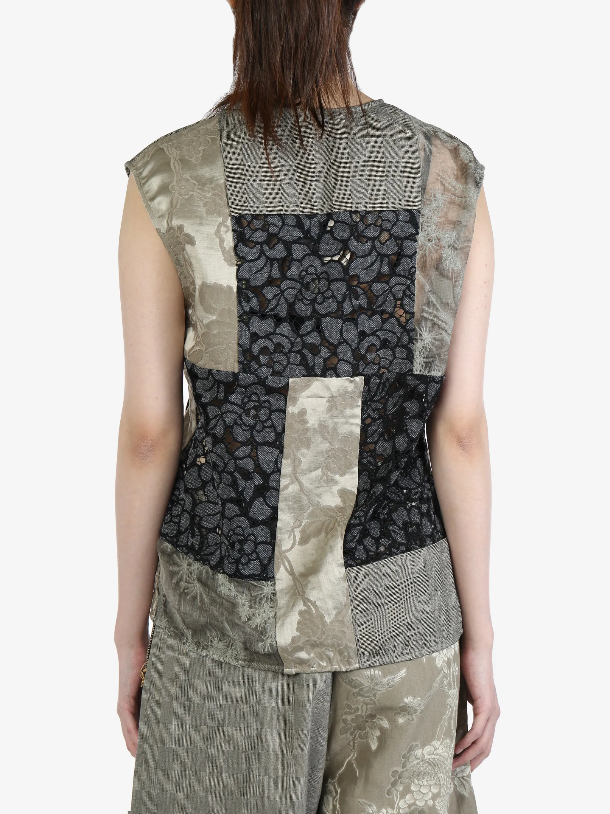 COMMUNS - Unisex Printed Patchwork Vest