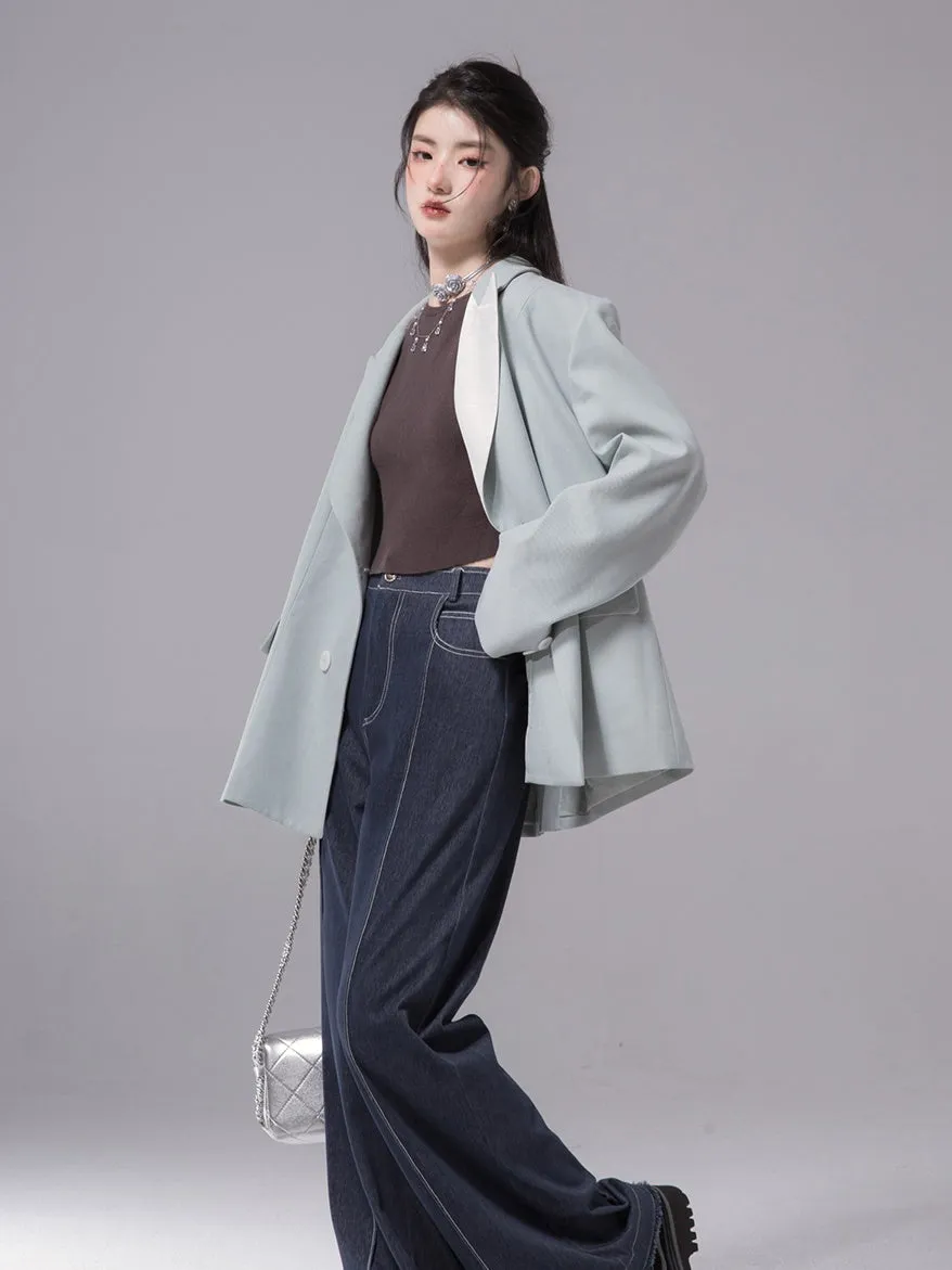 Contrast Fritillaria Color Loose Jacket