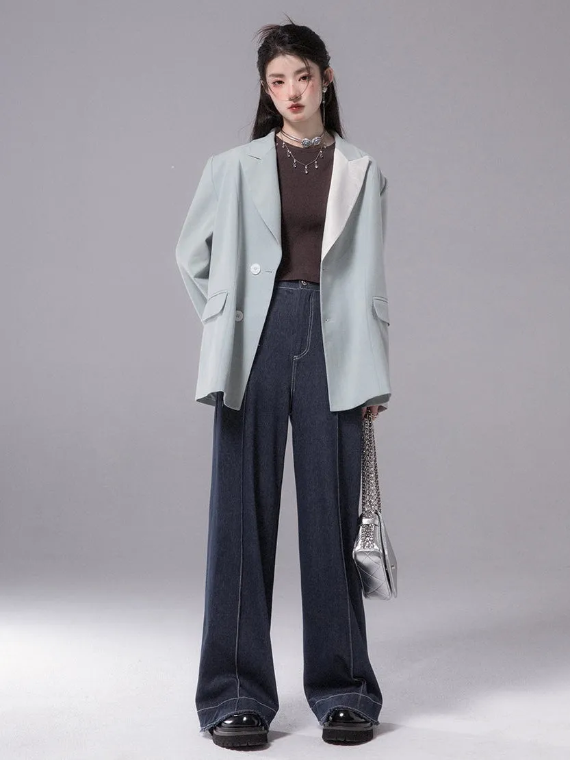 Contrast Fritillaria Color Loose Jacket