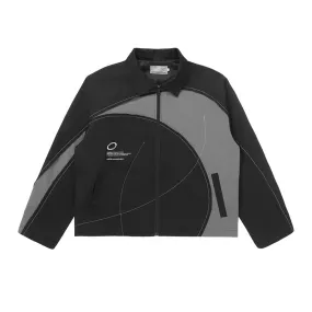 Contrast Stitching Curved Jacket
