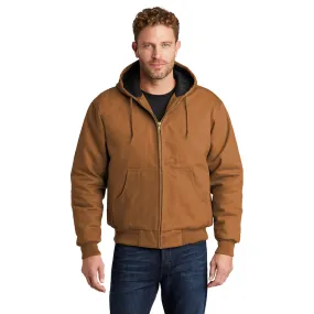 CornerStone TLJ763H Tall Duck Cloth Hooded Work Jacket - Duck Brown