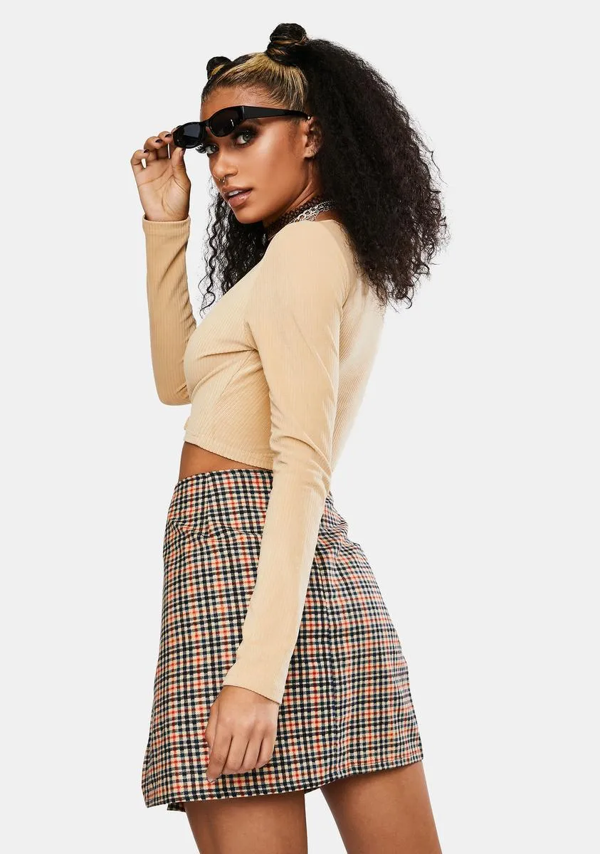 Country Check Sheny Skirt-