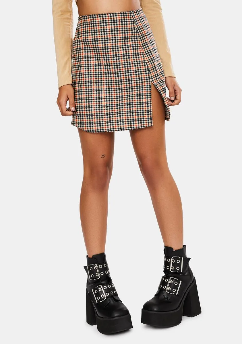 Country Check Sheny Skirt-