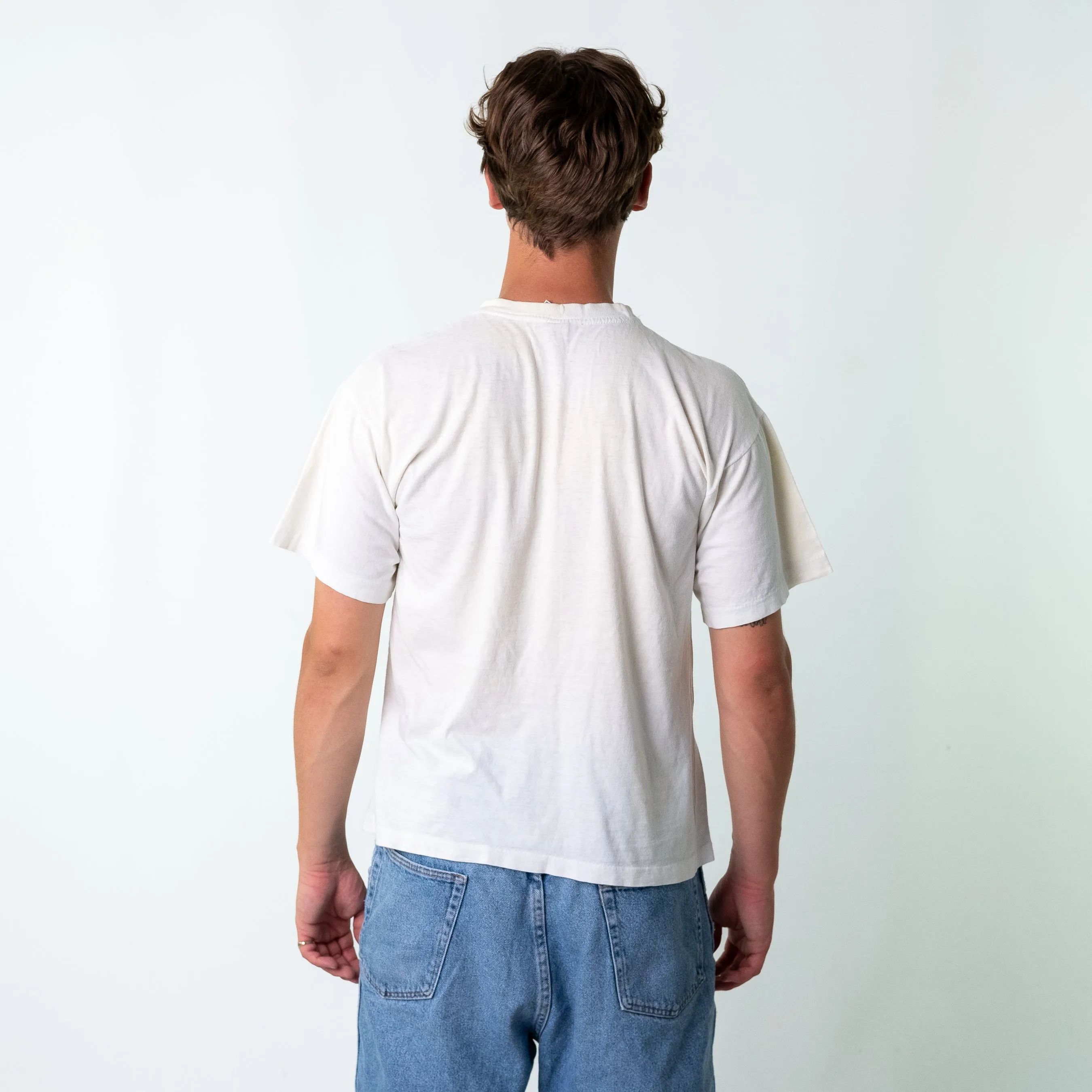Cream 80s CUBA Oversized Single Stitch T-Shirt (M)