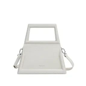 Cream White Croc Archi Bag-