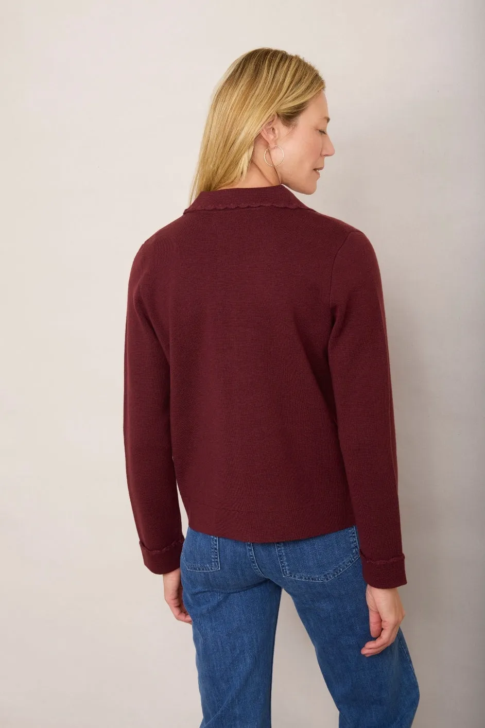 Cressida Knitted Jacket - Plum