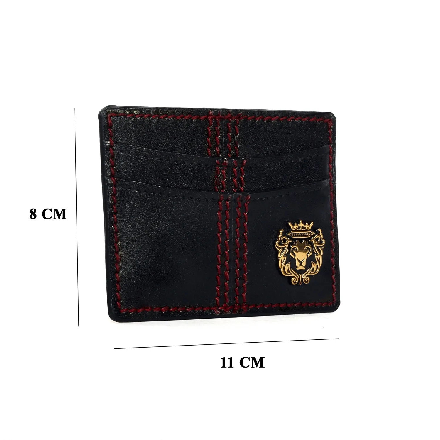 Cricket Ball Inspired Card Holder with Stitched Pattern