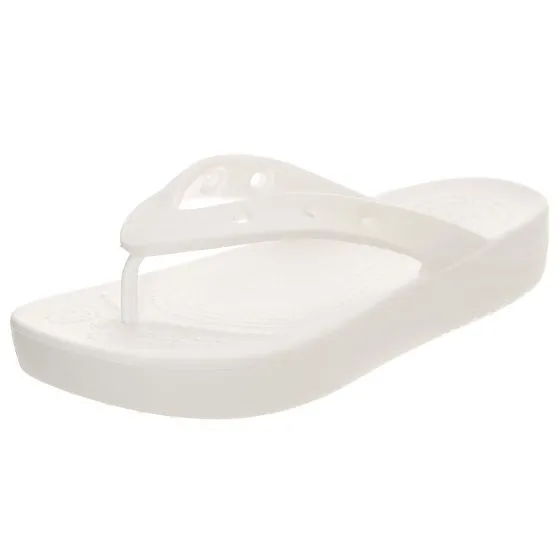 CROCS W' Classic Platform Flip White Sandals