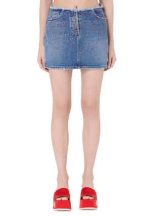 Crystal Denim Skirt - Indigo