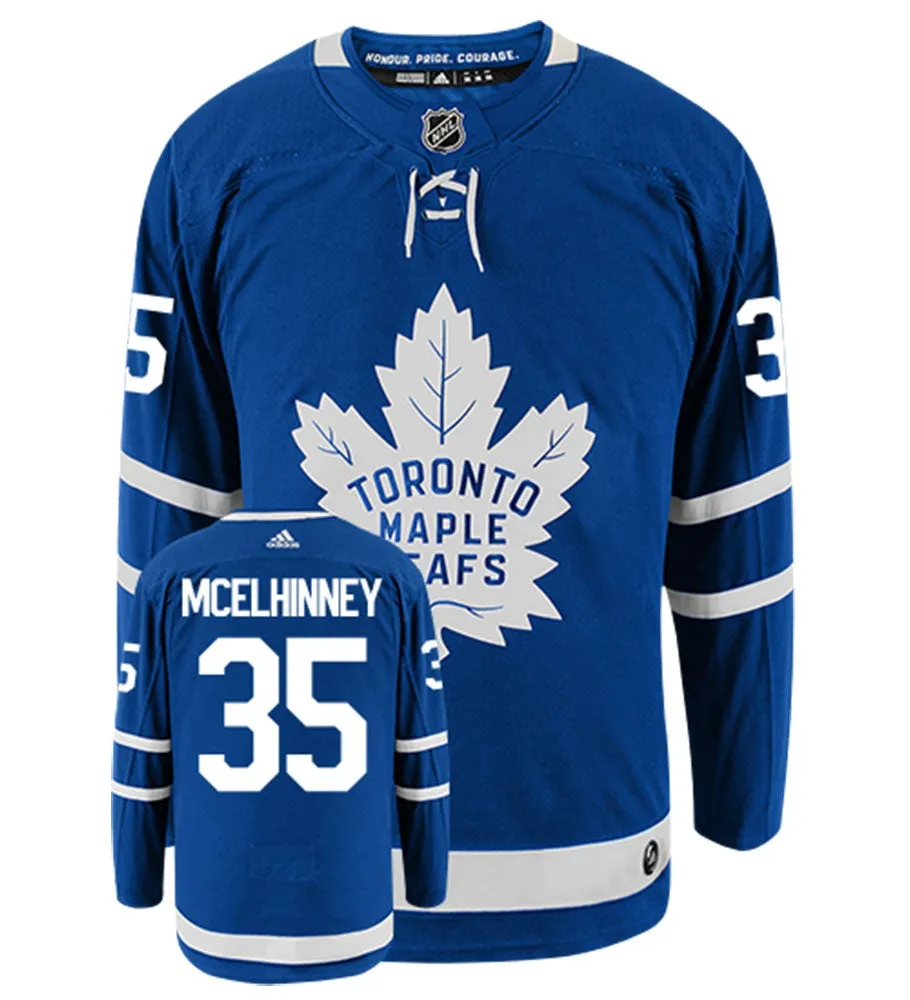 Curtis McElhinney Toronto Maple Leafs Adidas Authentic Home NHL Hockey Jersey     
