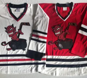 Custom Hockey Jerseys with a Devil w/Cauldron Twill Logo