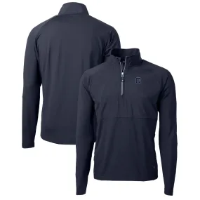 Cutter & Buck Georgetown Hoyas Navy Adapt Eco Knit Hybrid Recycled Full-Zip Logo Jacket