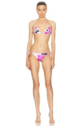 David Koma Flower Printed Bikini Set
