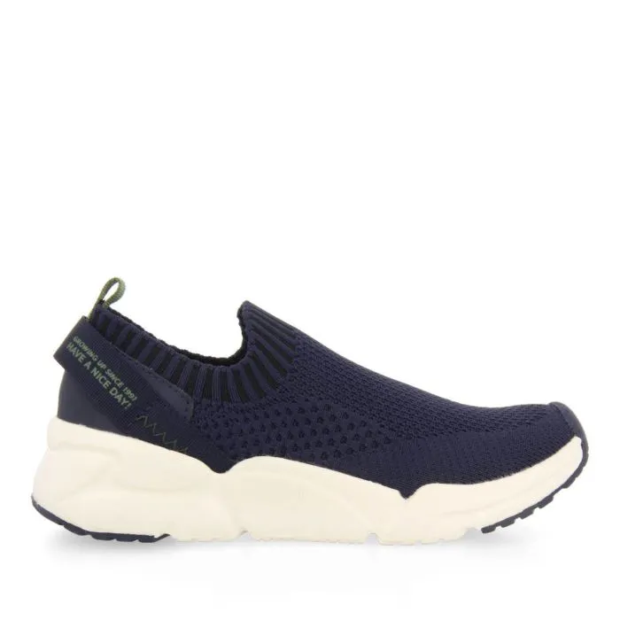 Davron boys navy blue sock style sneakers