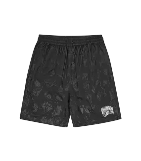 DIAMOND AND DOLLARS WATER-REACTIVE SWIMSHORTS - BLACK