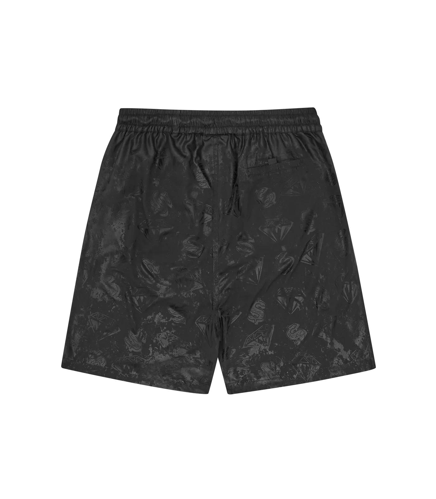 DIAMOND AND DOLLARS WATER-REACTIVE SWIMSHORTS - BLACK