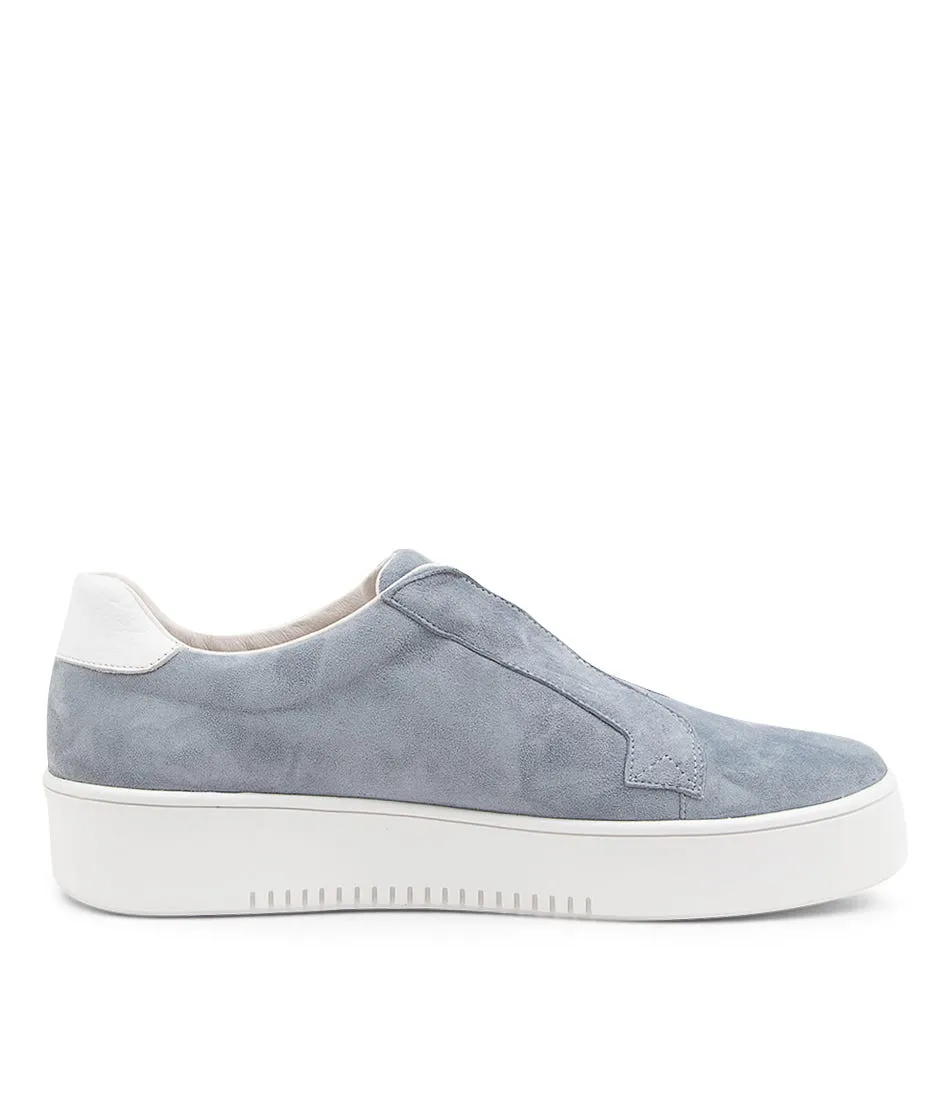 DJANGO & JULIETTE Lia Steel White Suede Sneakers