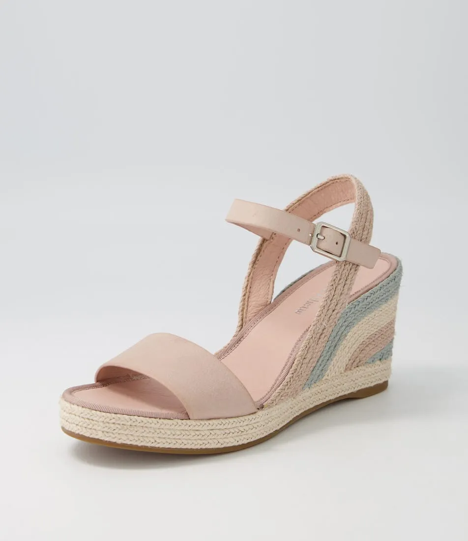 DJANGO & JULIETTE Perols Pale Pink Pastel Multi Leather Sandals