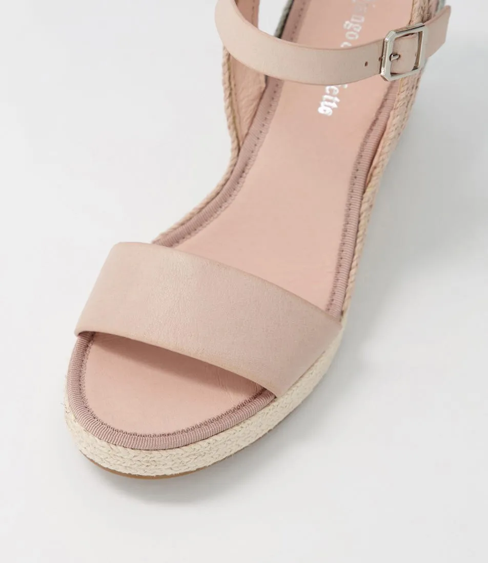 DJANGO & JULIETTE Perols Pale Pink Pastel Multi Leather Sandals