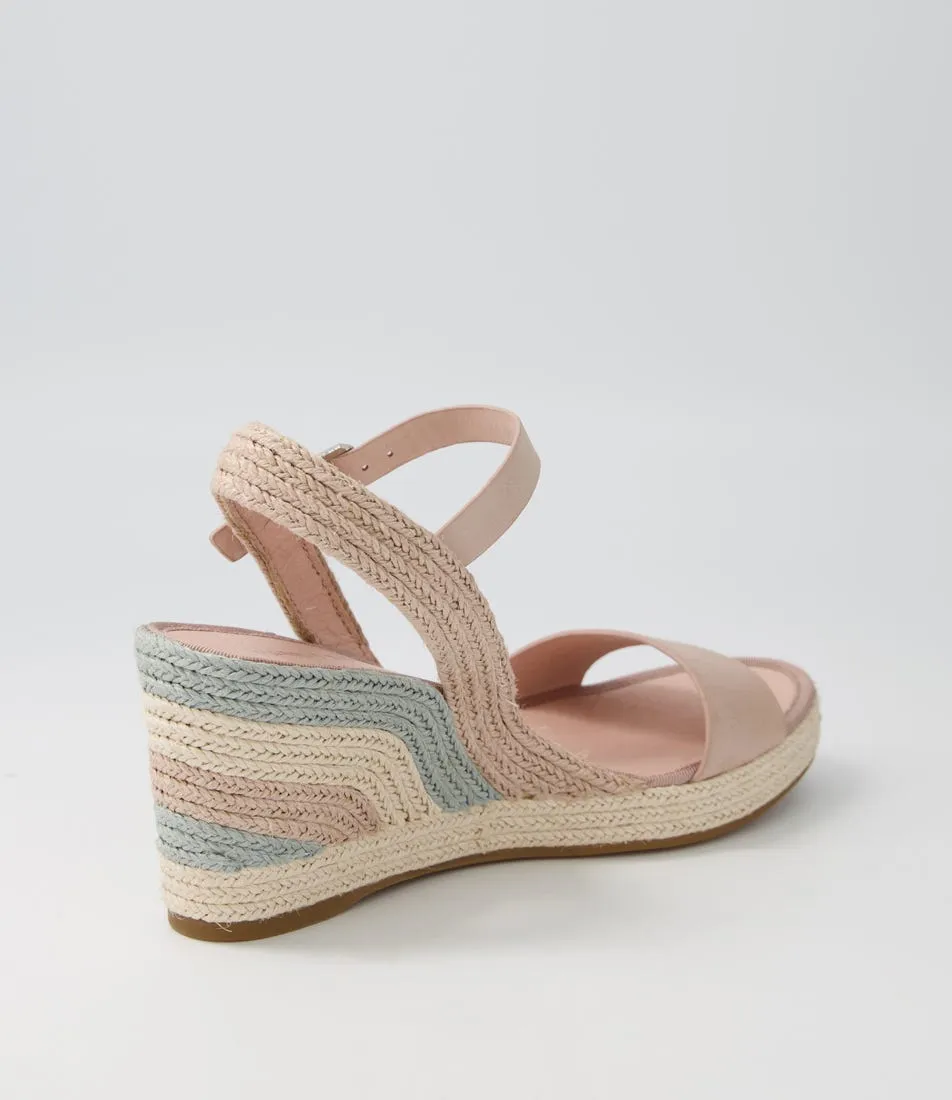 DJANGO & JULIETTE Perols Pale Pink Pastel Multi Leather Sandals