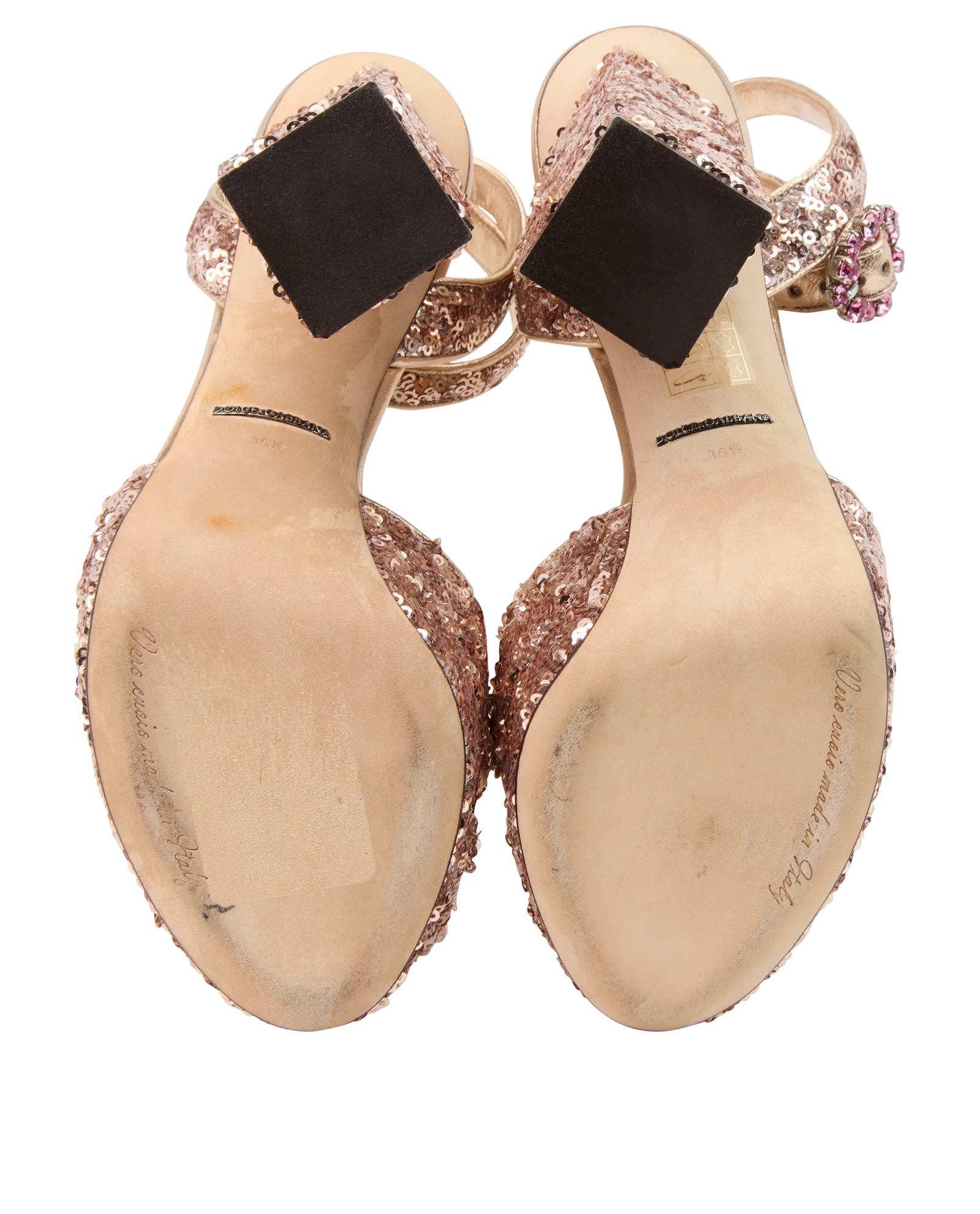 Dolce &amp; Gabbana Sequin Platform Sandals