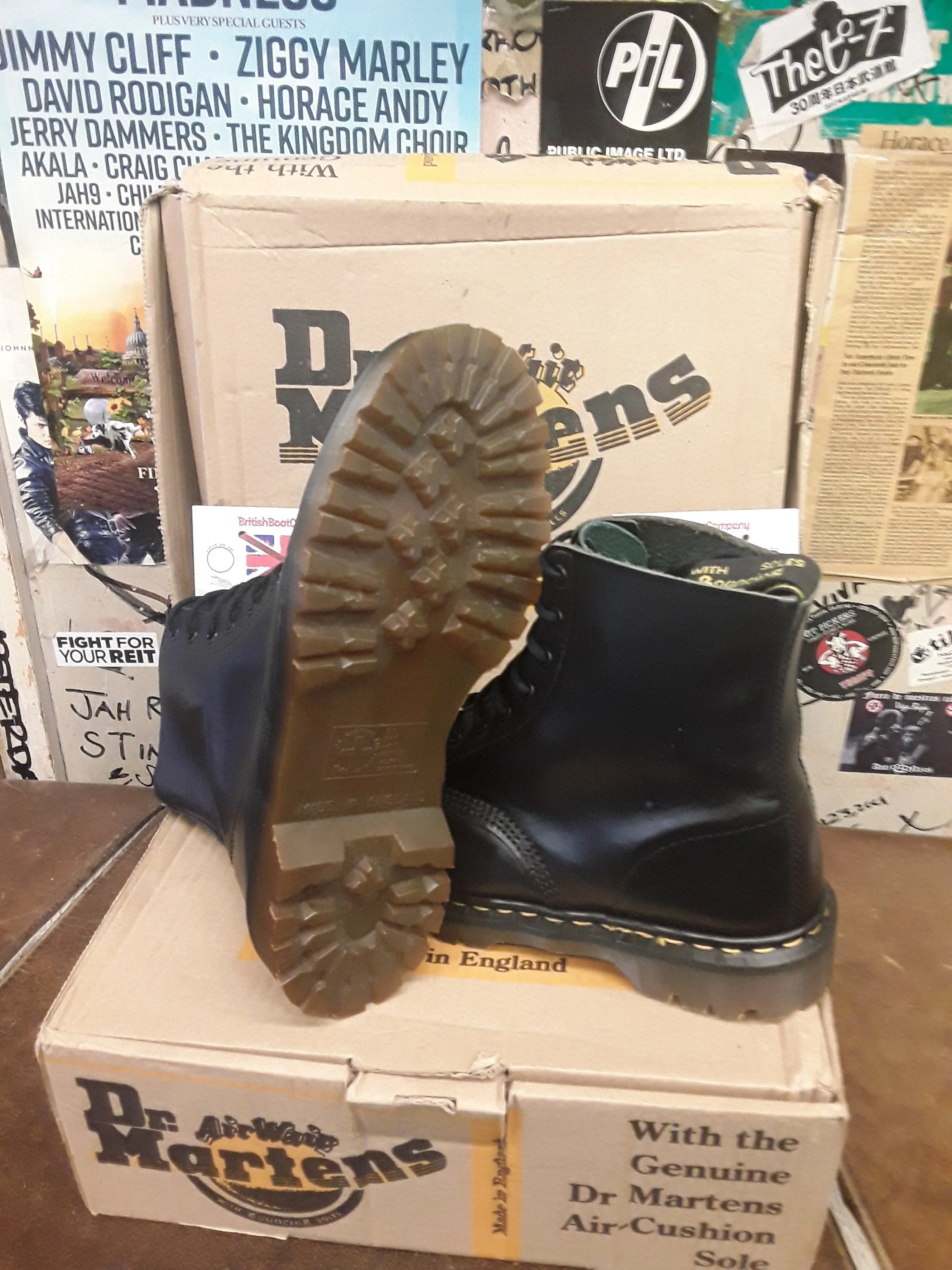 Dr Martens 8248 Black 7 Hole Made in England Various Sizes