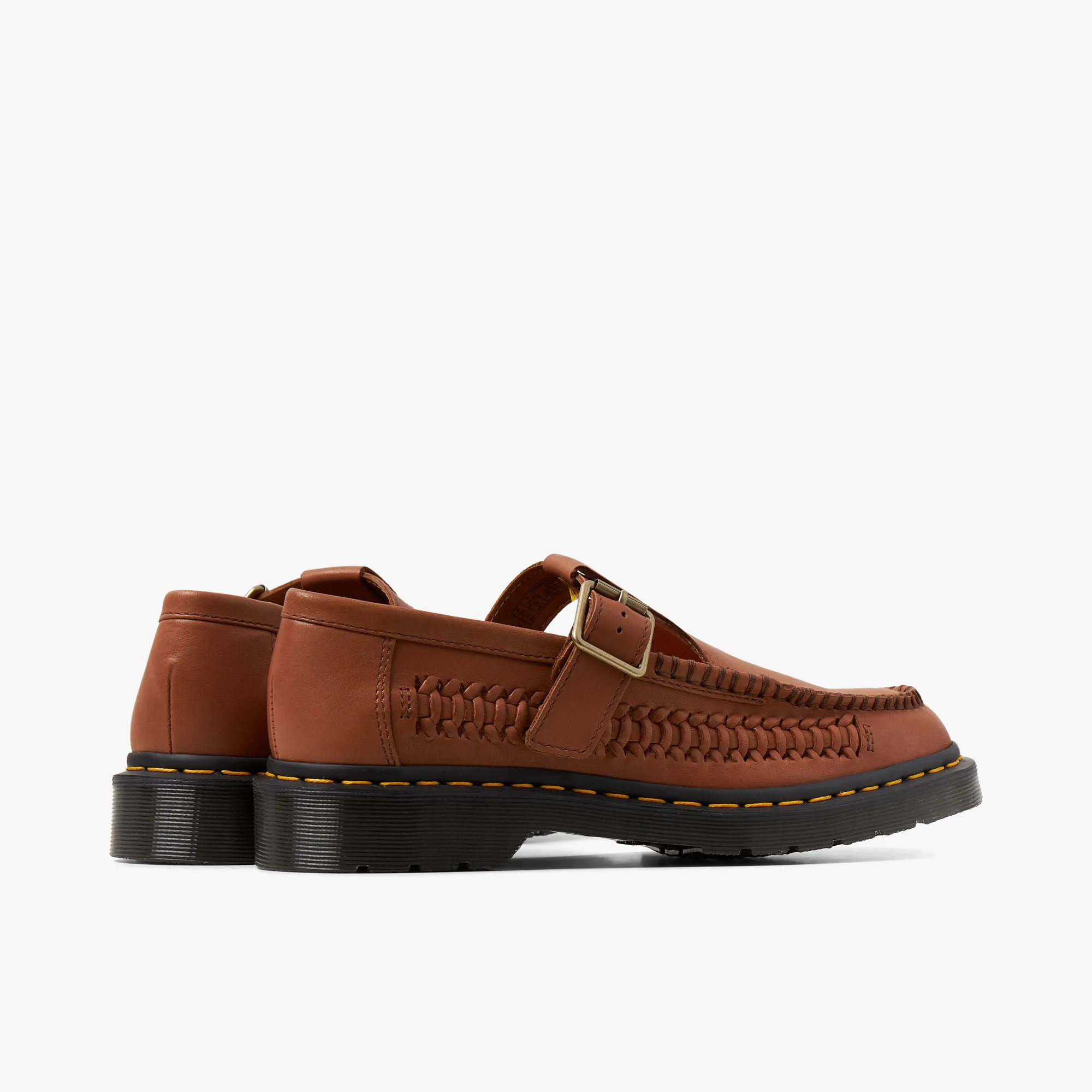 Dr Martens Adrian T-Bar Mary Jane Woven / Saddle Tan