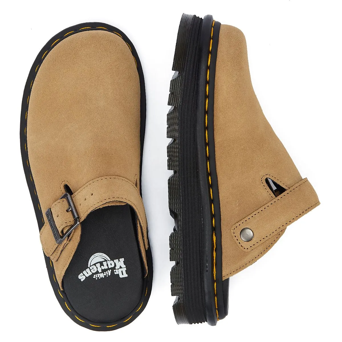 Dr. Martens Zebzag EH Suede Savannah Tan Mule