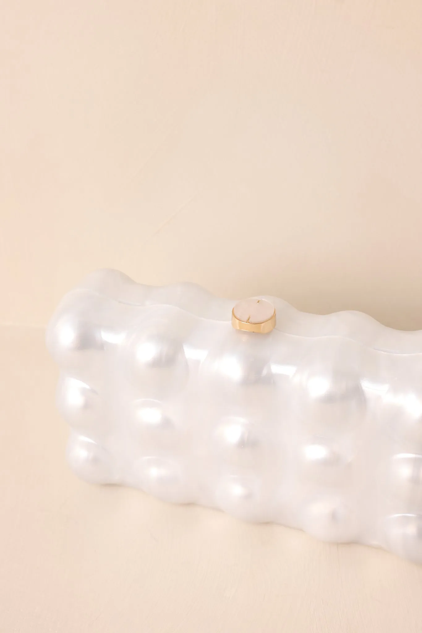 Eclipse’s Whisper Ivory Pearlescent Clutch
