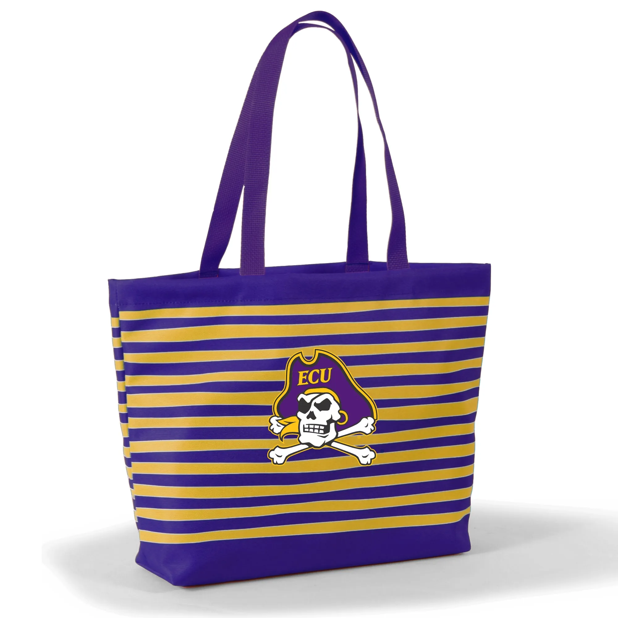 ECU Pirates Women's Purple Wavy Striped Tatum Tote Bag